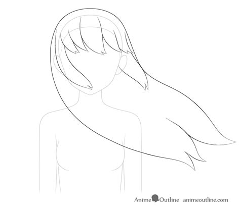 How To Draw Anime Hair Blowing In The Wind