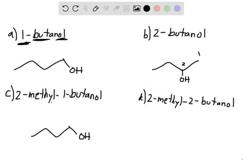 ⏩solveddraw Structural Formulas For Each Of The Following Alcohols