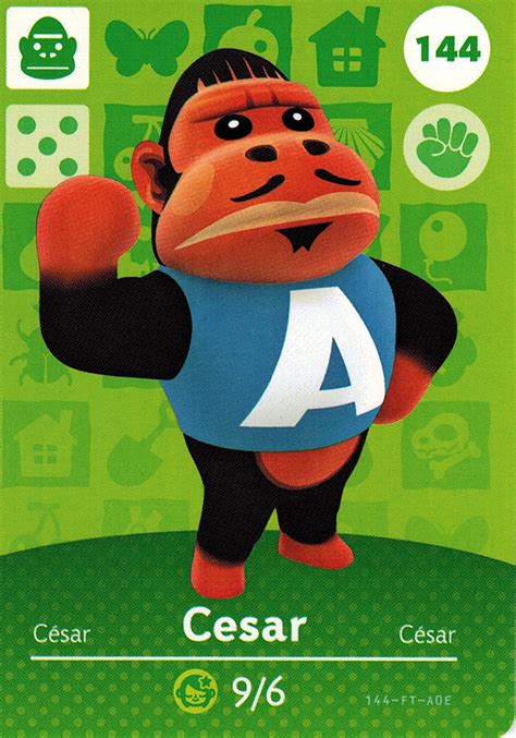 Nintendo Animal Crossing Happy Home Designer Amiibo Card Cesar 144200