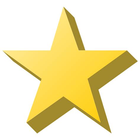 Vector Image Of Yellow Star With Shade Free Svg