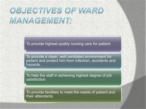 Ward Management For Nurses Ppt