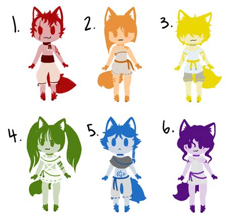 Free Rainbow Fox Adopts Closed By Snuckledopts On Deviantart