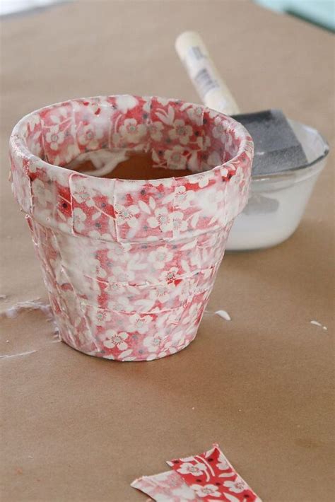 How To Make Diy Fabric Covered Flower Pots Diy Fabric