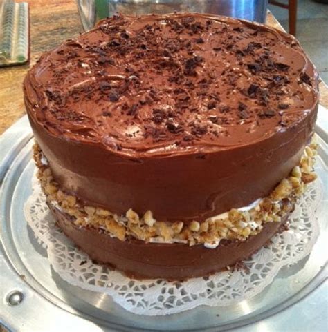 It was rich and moist enough to need no frosting. Chocolate cake, Ganache frosting, Sliced Banana & Whipped ...