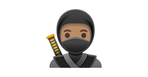 🥷🏽 Ninja Pele Morena Emoji