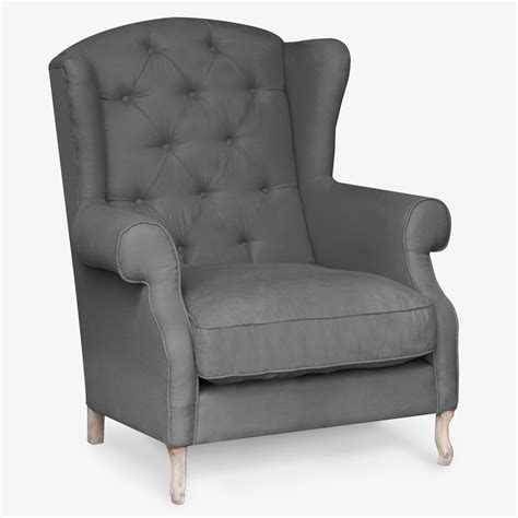 Emerson Wingback Chair Grey Linen Alfresco Emporium