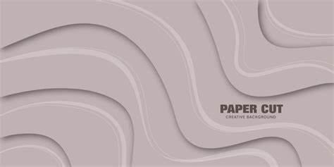 Premium Vector Gray Vector Background Of Abstract Waves In Paper Cut