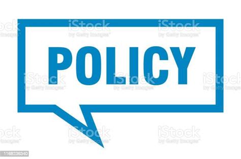 Policy Sign Policy Square Speech Bubble Policy Stock Illustration