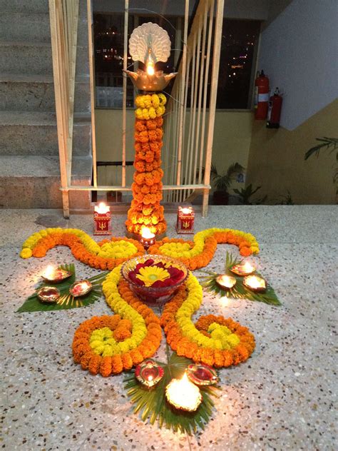 Simple Diwali Decorations Flower Decorations Flower Rangoli