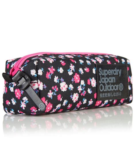 Womens - Dewberry Pencil Case in Black Ditsy | Superdry