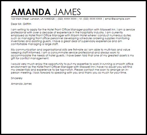 We did not find results for: Hotel Front Office Manager Cover Letter Sample | Cover ...