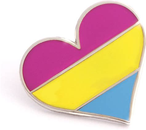 Amazon Pansexual Pride Pin LGBTQ Gay Heart Flag An Enamel Pin For