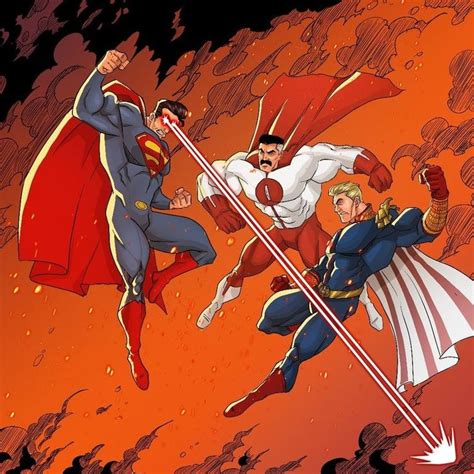 Superman Homelander And Omni Man Superman Superman Art Comics