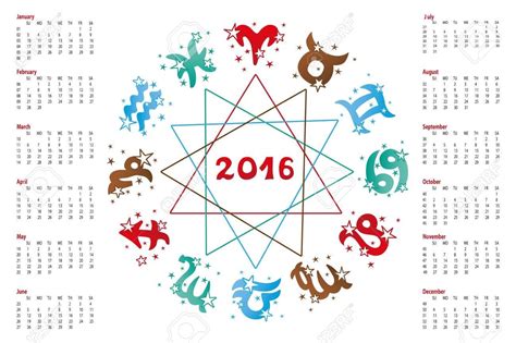 Calendar Of The Zodiac Signs | Month Calendar Printable