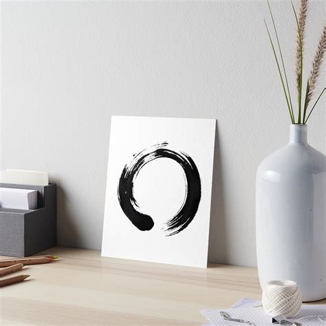 Zen Enso Circle Art Board Print For Sale By Dotygonegreen Redbubble