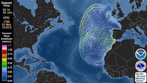 Tsunami Animation For The Great Lisbon Earthquake Of 1755 Earthquake