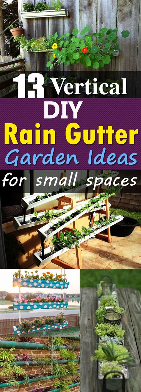 13 Vertical Diy Rain Gutter Garden Ideas For Small Spaces Gutter