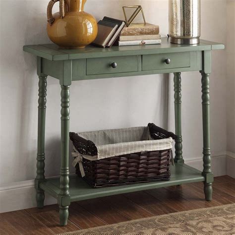 Hanover console table | modern furniture by tom faulkner. Green Wooden Console Table Behind Sofa Entry Hallway ...