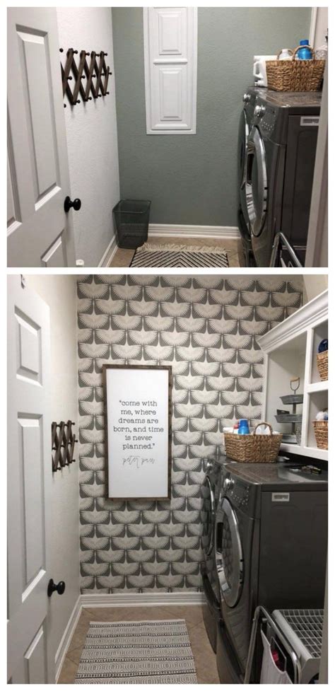 Wallpapering this entire galley kitchen would have felt like overkill, but the one wallpapered wall feels totally in balance. 40 Wallpaper Transformations that will Blow you Away ...