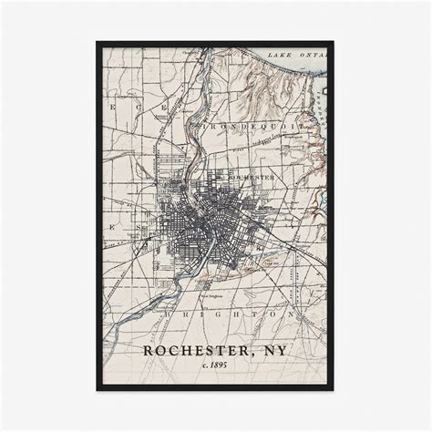 Rochester Map Historic Topographic Map 1895 Historic Map Etsy Uk