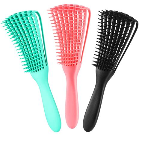 3 Pack Hair Detangler Brush Textured 3a To 4c Kinky Wavycurlycoily