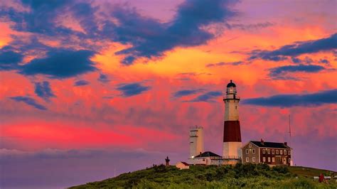 Montauk New York Lighthouse Sunset Timelapse 4k Youtube