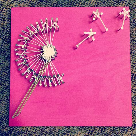 Pink Dandelion String Art Also For Jonna Things Ive