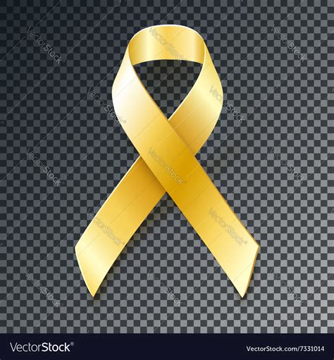 Childhood Cancer Awareness Gold Ribbon Royalty Free Vector