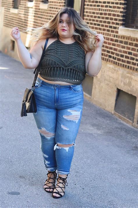 wear crop top crop top outfits curvy outfits plus size outfits girl outfits fashion outfits