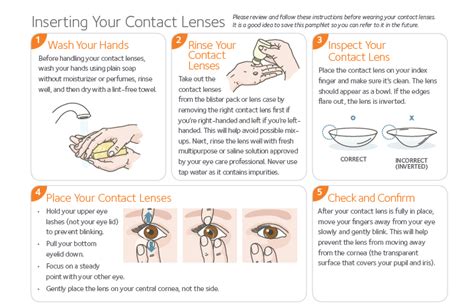 Contact Lens Insertion Contact Lenses Lens Instruction