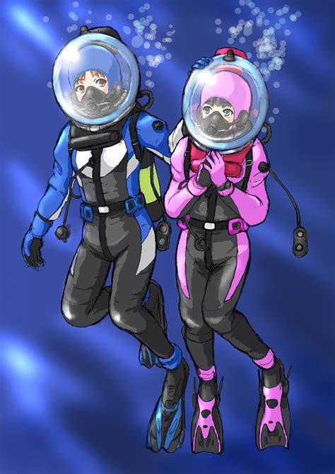 Pin By Mask On Diving Underwater Fun Scuba Girl Anime Girl