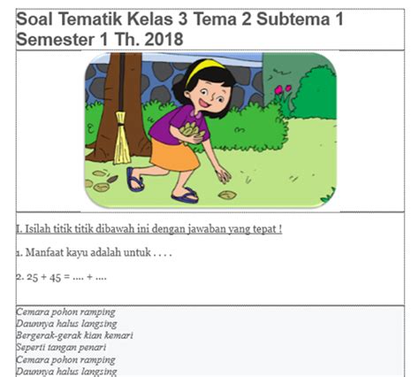 Pengalamanku di sekolah sub tema 3 : Soal Matematika Kelas 3 Sd Tema 3 Subtema 3 | RPP REVISI SD SMP SMA