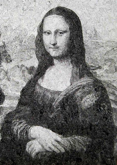 Mona Lisa Ink Pen Drawings Doodle Drawings Doodle Art