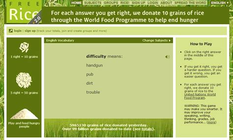 1 do i really make a difference by playing freerice? Freerice Login - Free Rice Digital Humanities At Geneseo ...