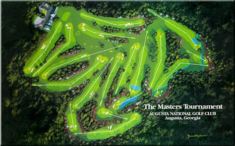 Augusta National Golf Course Map World Map