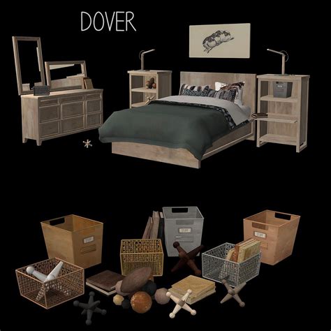 Riekus13 — Dover Bedroom Sims Sims 4 Cc Furniture Sims 4 Bedroom
