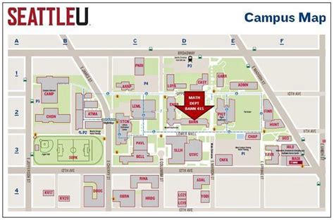 Seattle University Campus Map Map Of The World