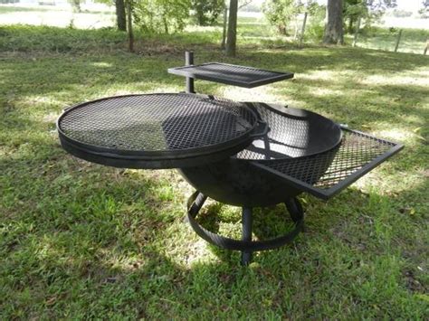 Firepit grate is set into a bottom of a fire pit that helps to place the firewood on top. Steel Fire Pit - Cooker Grill Offer Texas $750