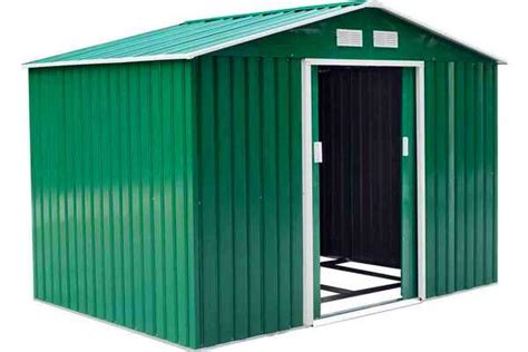Outsunny 9 X 6ft Garden Shed Wood Effect Tool Storage Sliding Door Wood
