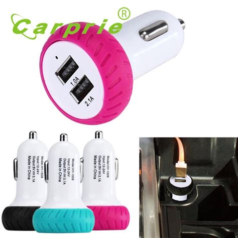 1 Pc Mini Dual 2 Port 12v Usb Auto In Car Charger Adapter Adaptor