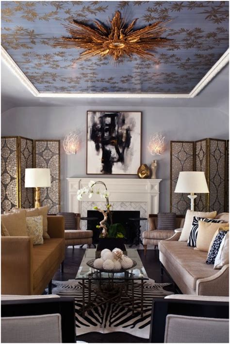 Wallpapered Ceilings Essence Design Studios Llcessence Design