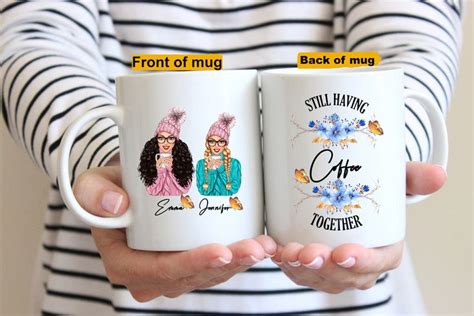 Personalized Best Friends Custom Coffee Mug Long Distance Etsy In