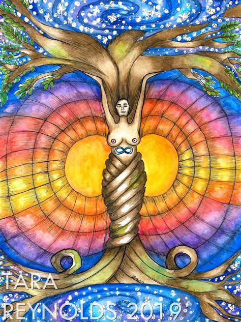 The Cosmic World Tree - The Awakened Oracle | Visionary art, Visionary art surreal 