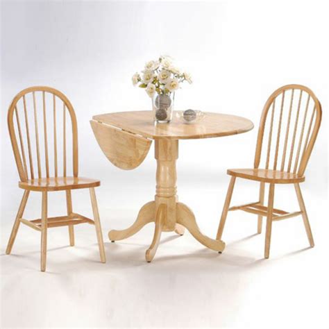 42 Dual Drop Leaf Table With 2 Windsor Chairs Multiple Finishes