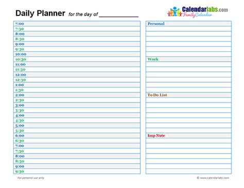 Daily Schedule Templates Word Templates Docs