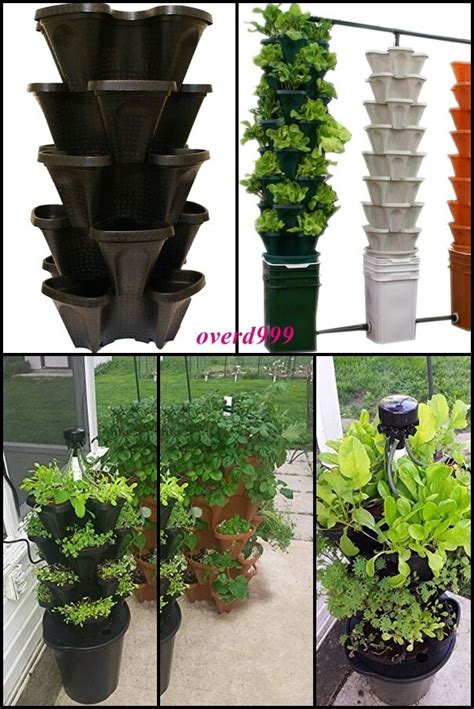 Tier Tower Vertical Planters Garden Hydroponic Vegetable Herb Plant