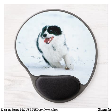 Border Collie Ts For Dog Lovers Everywhere — Dog In Snow Mouse Pad