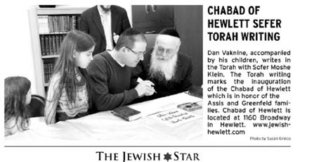 Chabad Of Hewlett Sefer Torah Writing