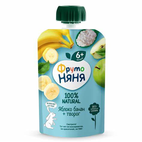 Диета йогурт яблоко Пюре ФрутоНяня из яблок с бананом и творогом 90 г с 6 месяцев - купить Пюре ФрутоНяня из яблок с бананом и творогом 90 г с 6 месяцев - купить Диета йогурт яблоко