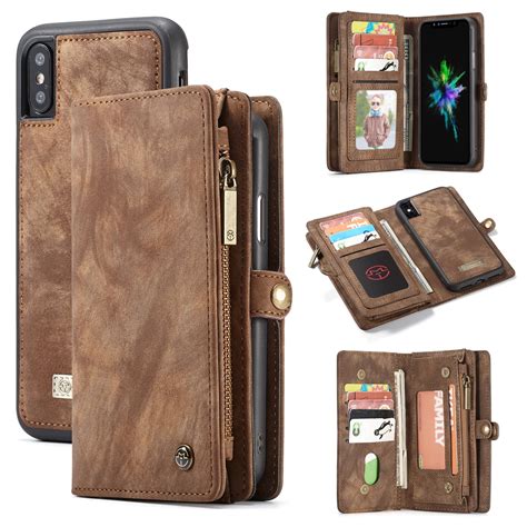 For Iphone Xr 61 Wallet Detachable Case Multi Functional Folio Flip